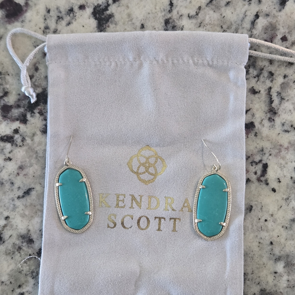 Kendra Scott Teal Stone Earrings